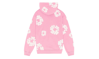 The Cotton Wreath Zip Hooded Sweatshirt "Pink" DT330