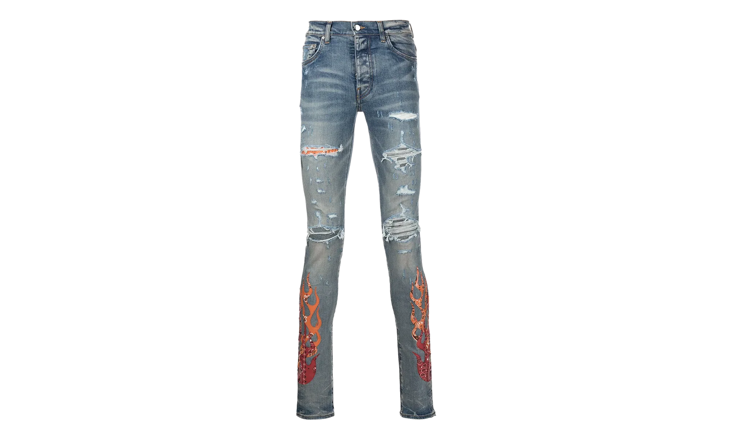 Bandana Flame Patch Jeans "Clay Indigo Multi" PS22MDS192 481