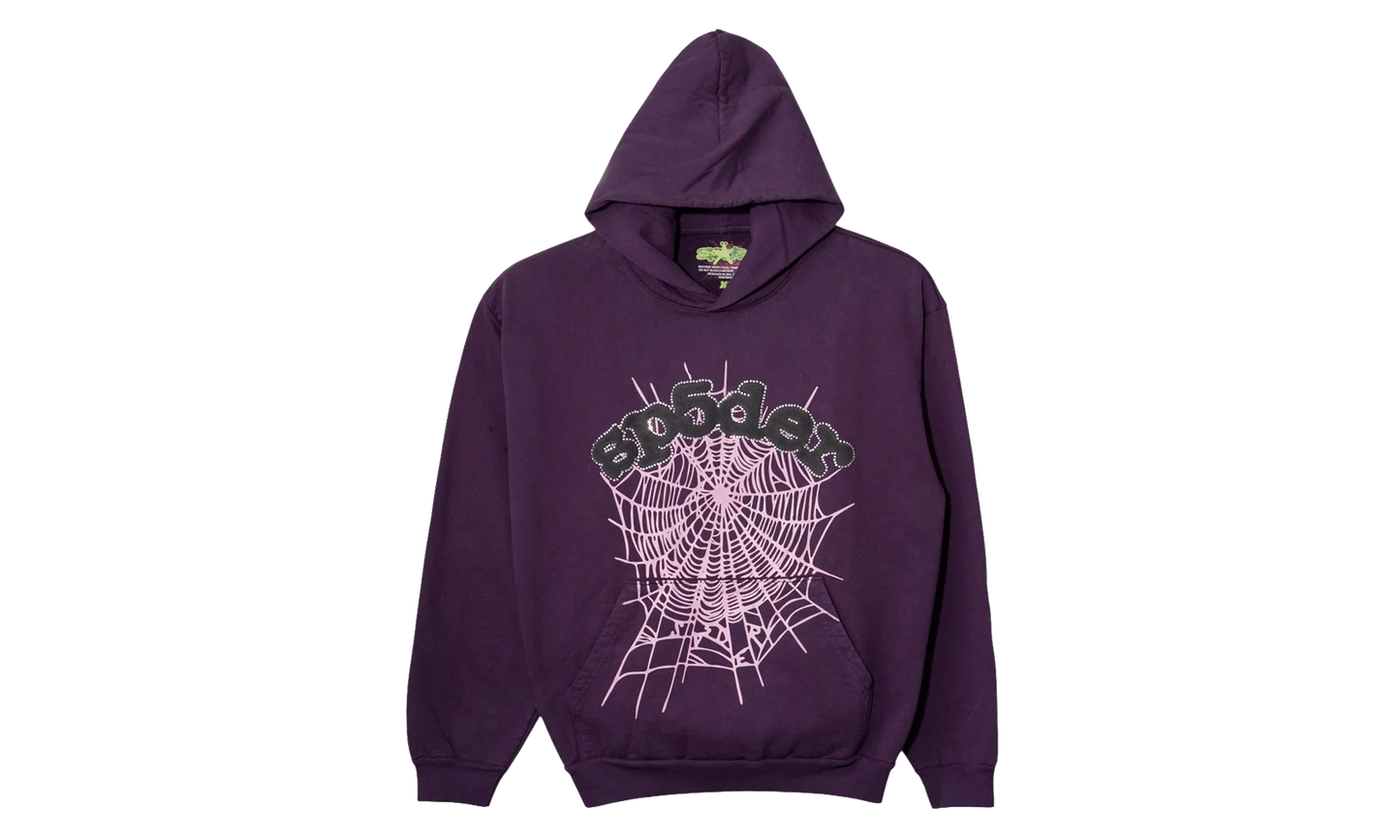 Crystal Websuit Hooded Sweatshirt "Purple" SP5der327