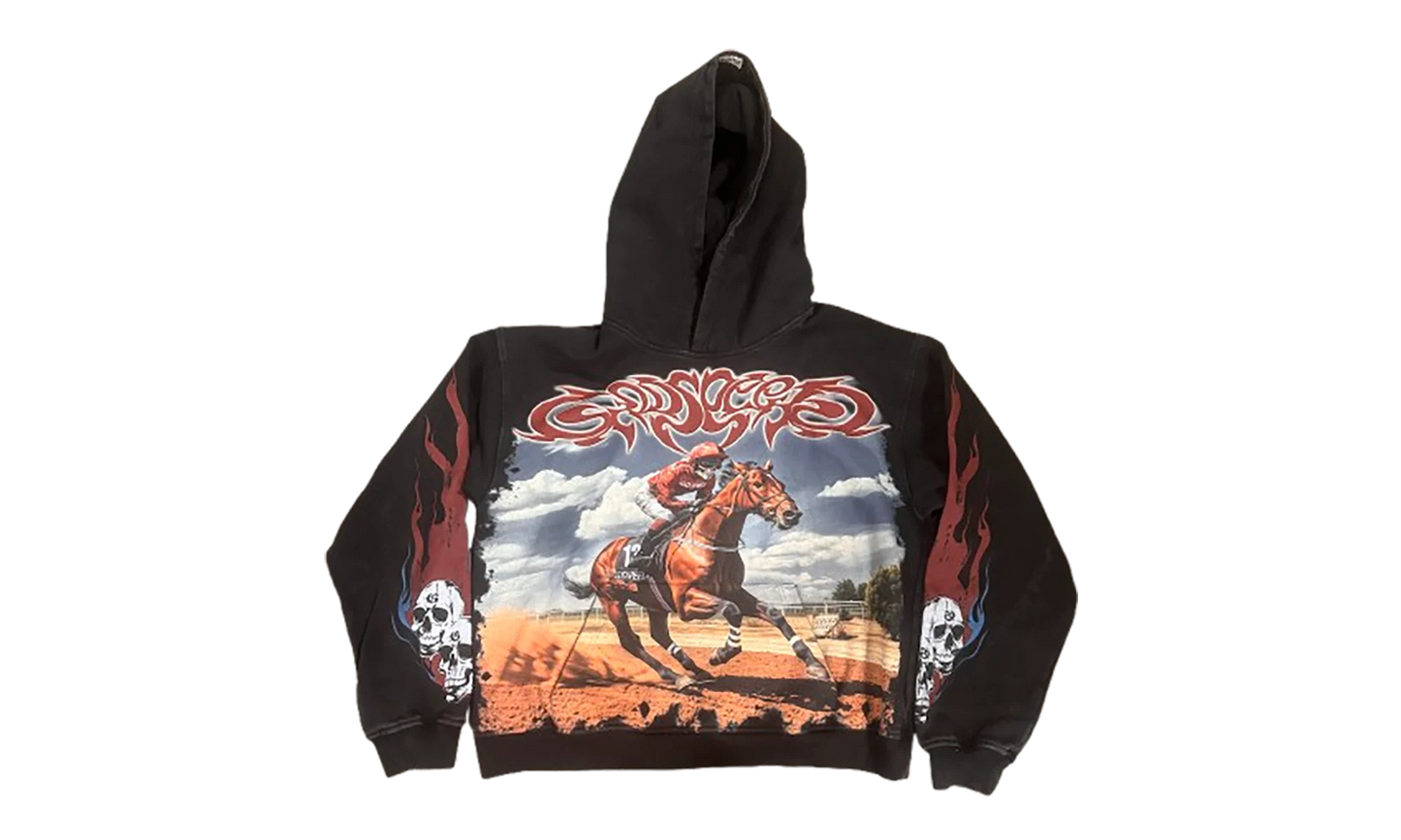 Thoroughbred Hoodie "Black Wash" GS012