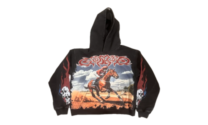 Thoroughbred Hoodie "Black Wash" GS012