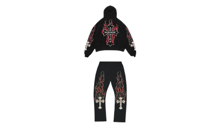 Flames Sweatsuit "Red" BS114