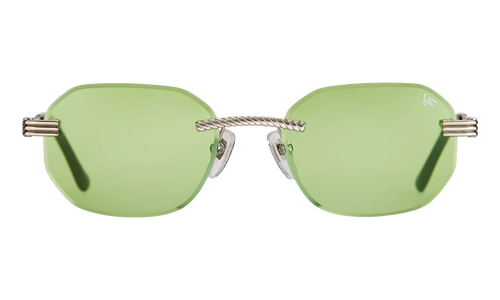 Hustler Rimless Drill Mount 24KT "White Gold / Lime Green" DMHU2 0039 42D4