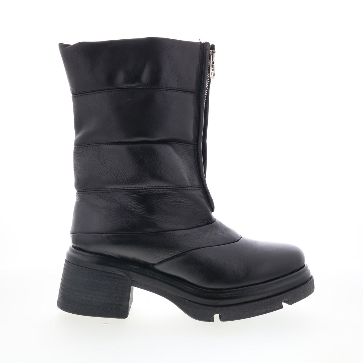 Edwin Womens Black Leather Zipper Casual Dress Boots