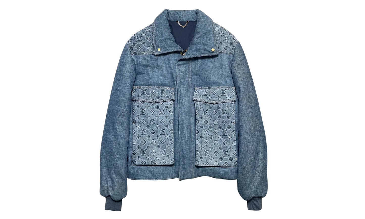 Monogram Padded Denim Jacket "Indigo" 1AATPO