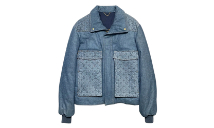 Monogram Padded Denim Jacket "Indigo" 1AATPO