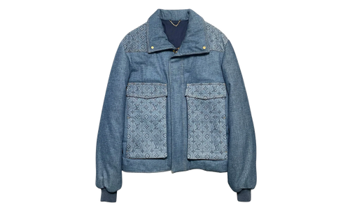Monogram Padded Denim Jacket "Indigo" 1AATPO