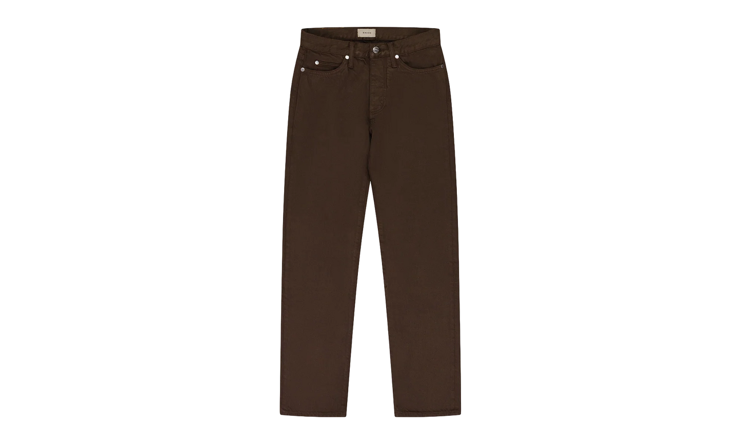 Classic Denim Straight-fit Jeans "Brown" RHD MJNS 0033