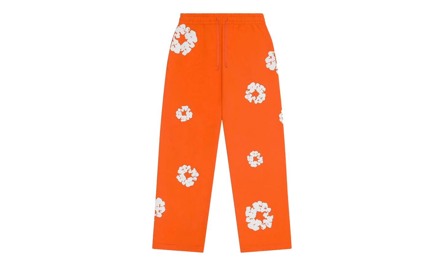 Cotton Wreath Baggy Sweatpants "Orange" DT449