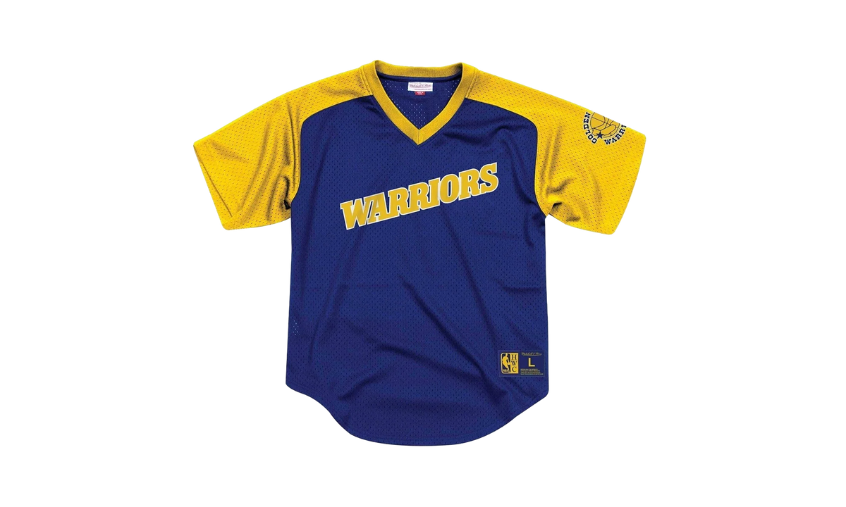 NBA Final Seconds Mesh V-Neck Shirt "Golden State Warriors - Blue" BA87OQ GSW B JXY