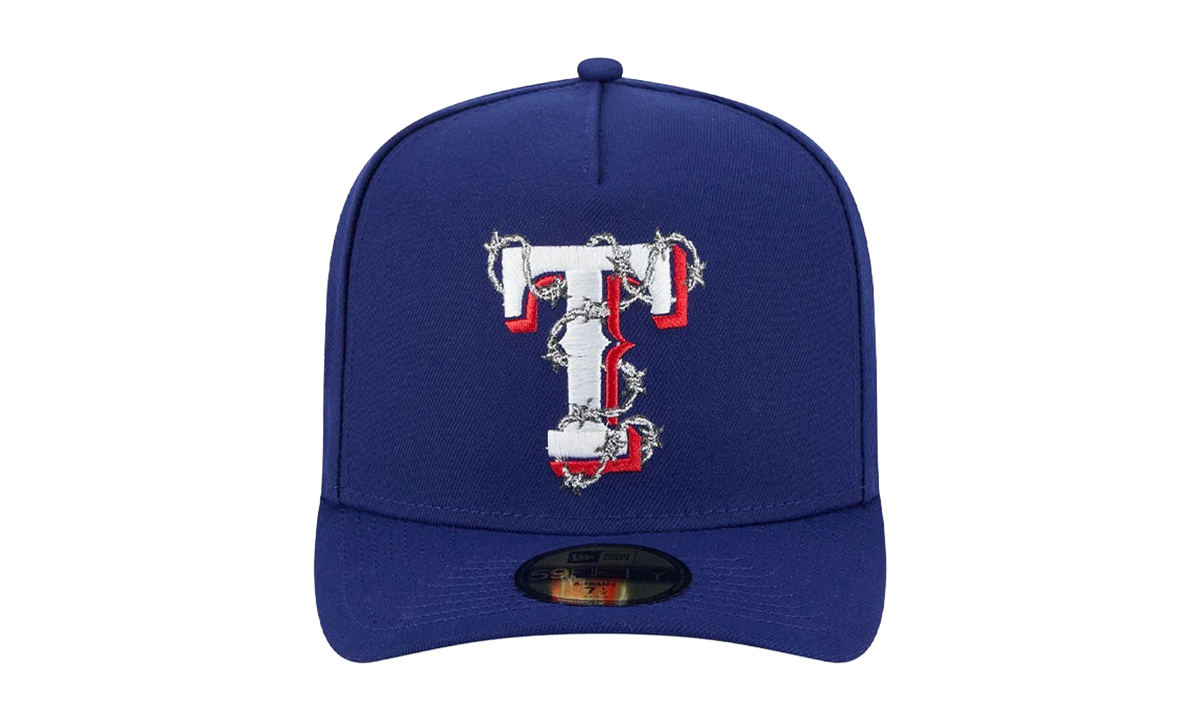 59FIFTY Texas Rangers Fence A-Frame Fitted Hat "Blue" 60693493