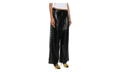 Studded Leather Trousers "Black" VAQ10P001