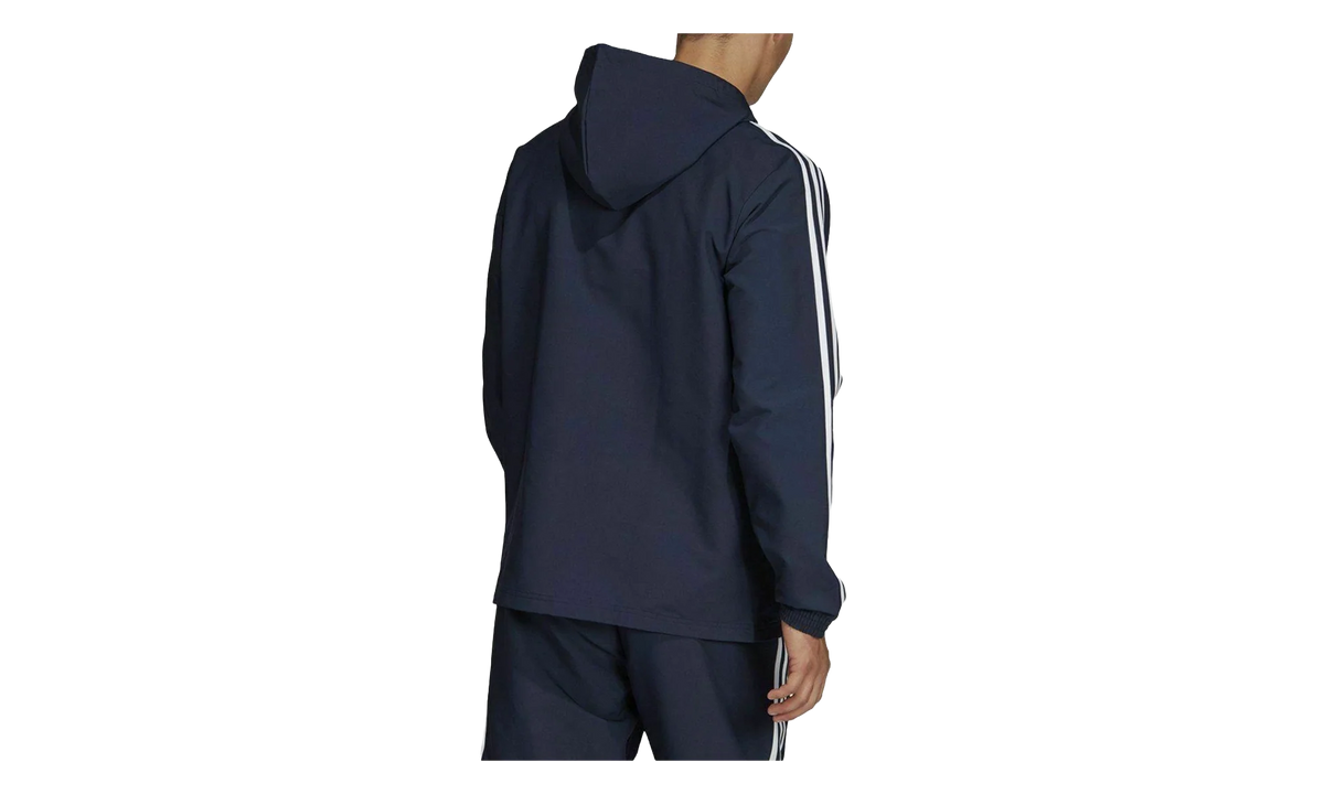 Essentials 3-Stripes Woven Windbreaker Jacket "Navy Blue" DU0461