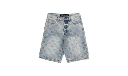 Embossed Jean Shorts "Blue" 10049734