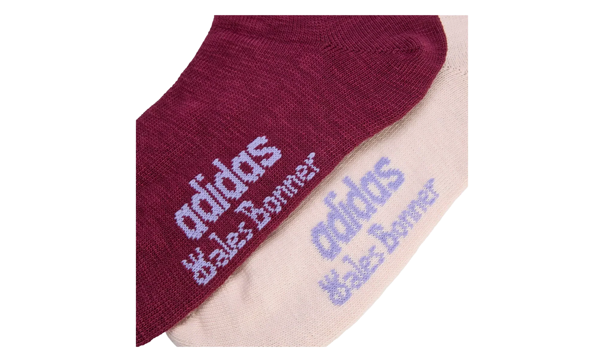 Wales Bonner 3-Stripes Socks (2 Pack) "Burgundy / Wonder Quartz" KD7727