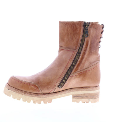 Bed Stu Donna F311036 Womens Brown Leather Zipper Casual Dress Boots