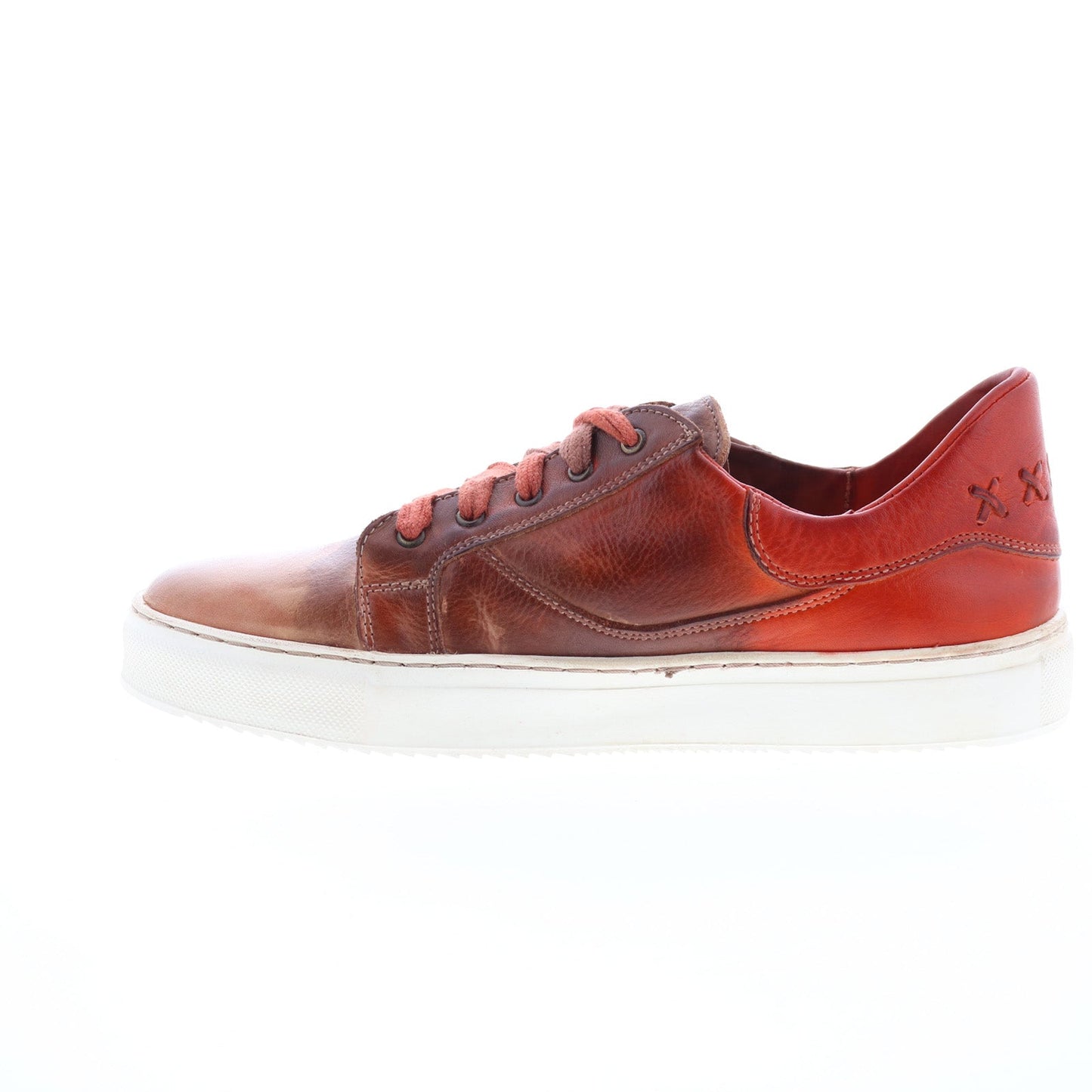Bed Stu Azeli F319008 Womens Red Leather Lace Up Lifestyle Sneakers Shoes