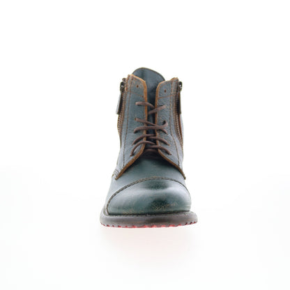 Bed Stu Bonnie II F321155 Womens Green Leather Lace Up Casual Dress Boots
