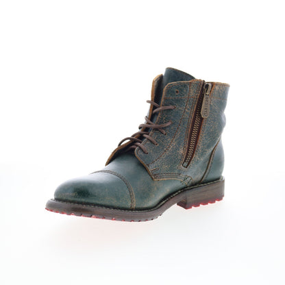 Bed Stu Bonnie II F321155 Womens Green Leather Lace Up Casual Dress Boots