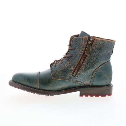 Bed Stu Bonnie II F321155 Womens Green Leather Lace Up Casual Dress Boots