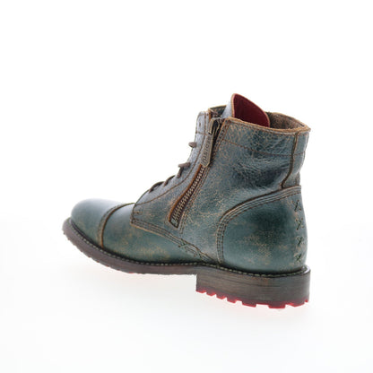 Bed Stu Bonnie II F321155 Womens Green Leather Lace Up Casual Dress Boots
