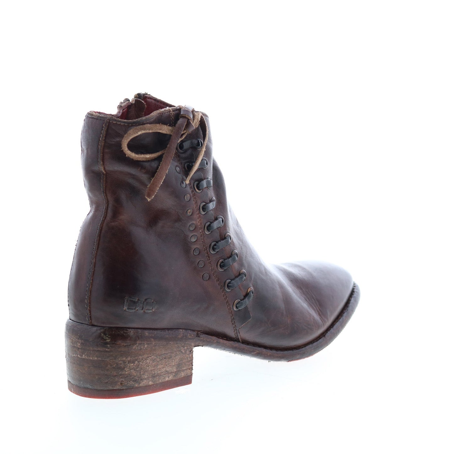 Bed Stu Aldina F328016 Womens Brown Leather Lace Up Ankle & Booties Boots