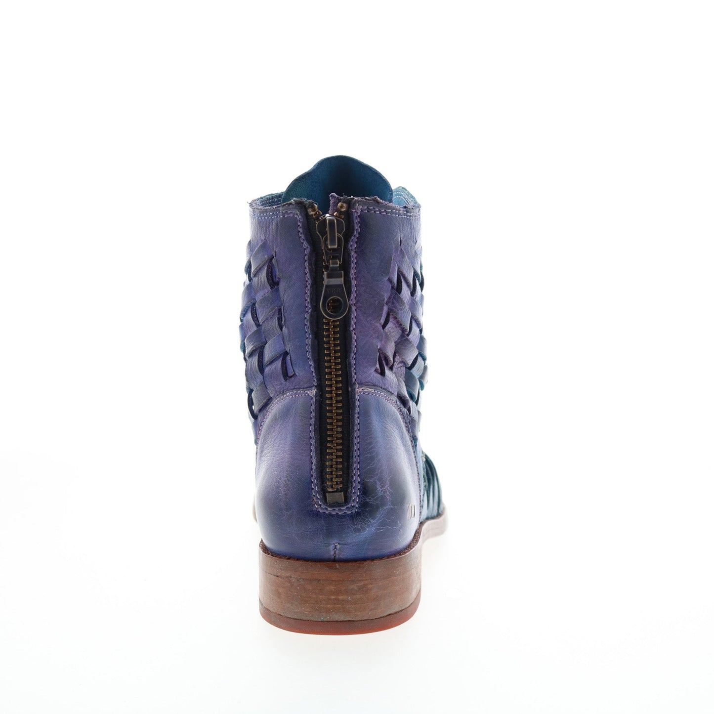 Bed Stu Loretta F328030 Womens Blue Leather Zipper Casual Dress Boots