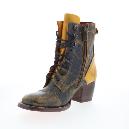 Bed Stu Judgement F385001 Womens Black Leather Lace Up Ankle & Booties Boots