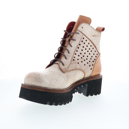 Bed Stu Tanzania F393086 Womens Brown Leather Lace Up Casual Dress Boots