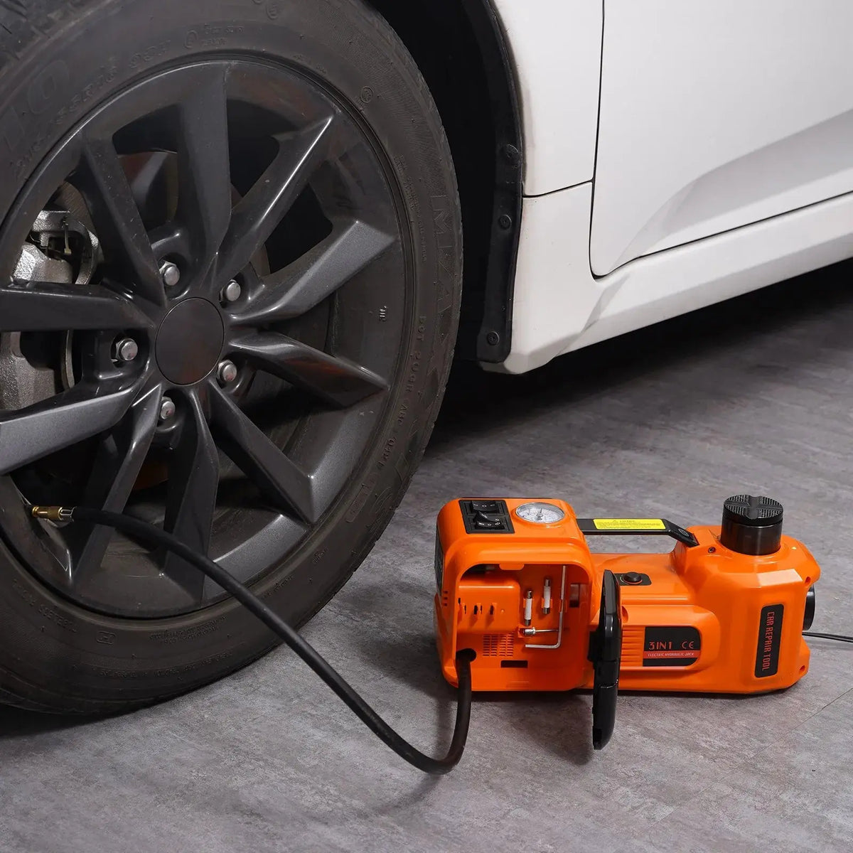 🔥[Hot sale]🔥5 Ton Electric Car Jack Kit with Impact Wrench & Air Pump