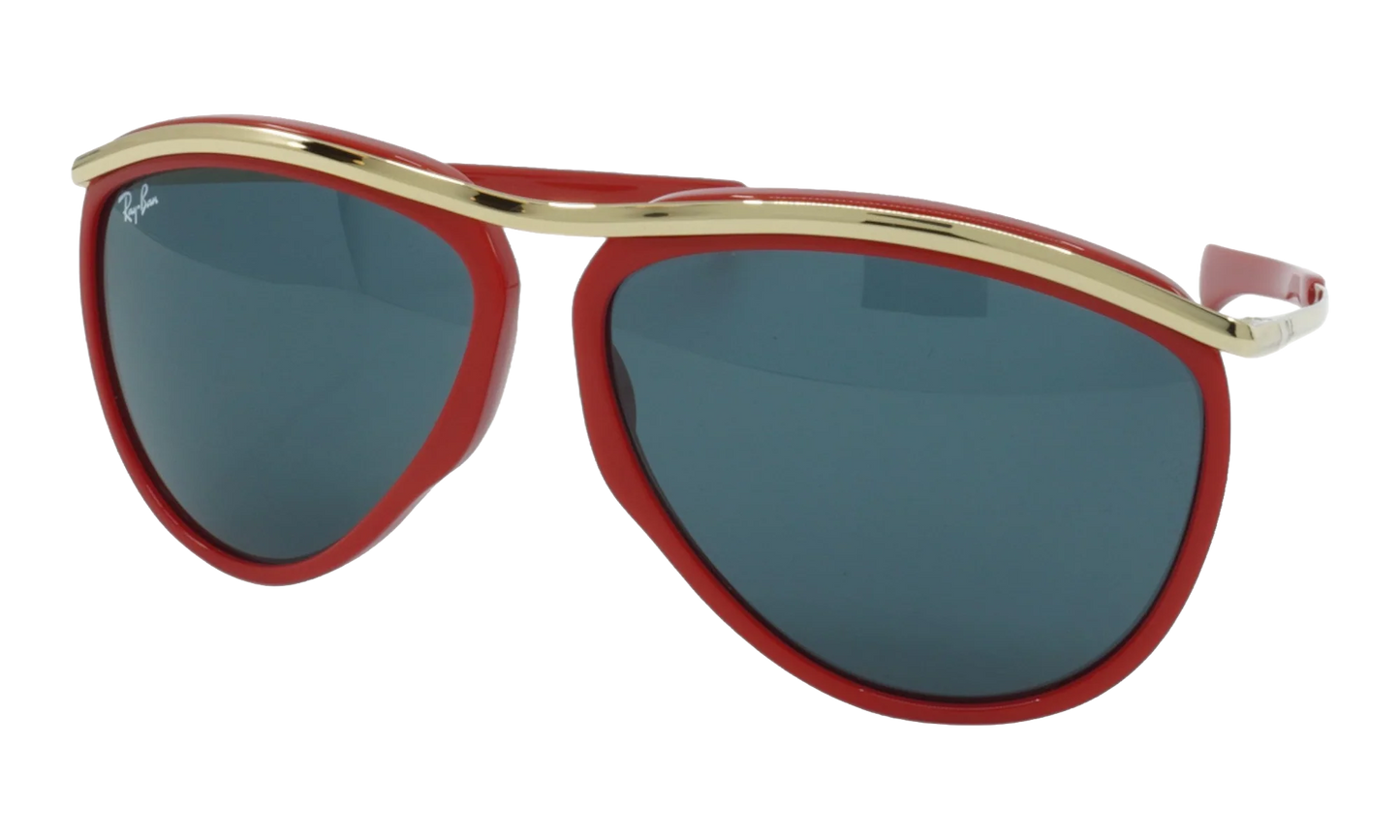 AVIATOR OLYMPIAN SUNGLASSES "POLISHED RED" RB2219-1243R5_59