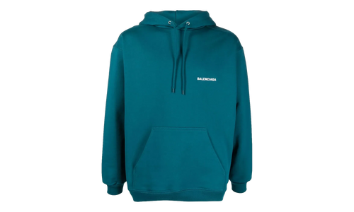Logo Embroidered Hoodie "Petrol Blue" 600583 TLVB8 9567