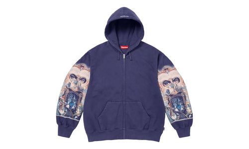 Michael Jackson® Dangerous ZipUp Hooded Sweatshirt "FW25 - Washed Navy" SU26847