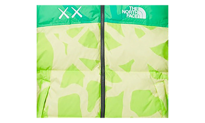 The North Face Youth Retro 1996 Nuptse Jacket "KW Safety Green Nuptse Print" KAWS202464