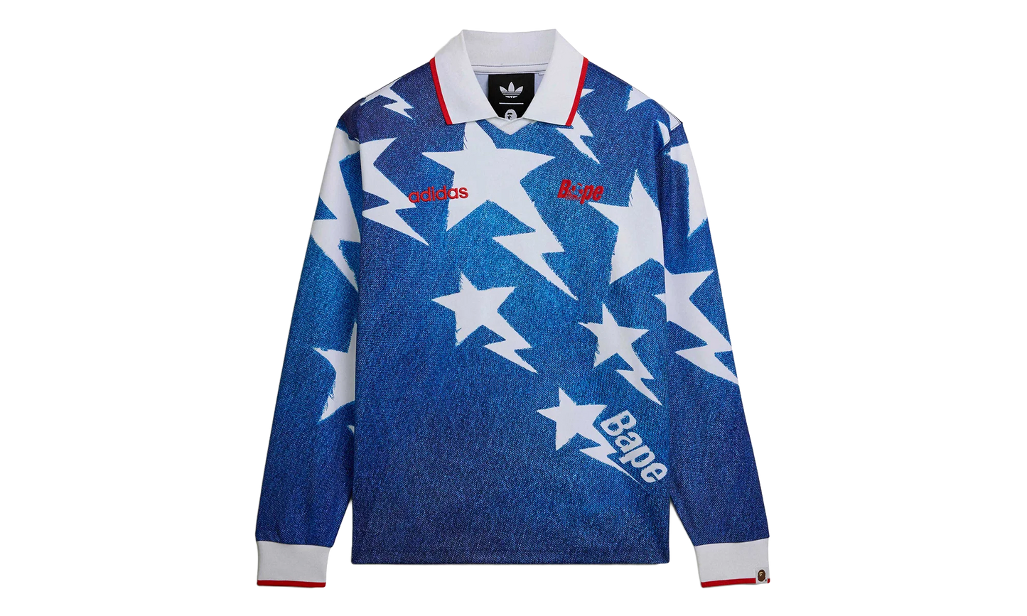 Adidas x BAPE LSL Star Jersey "Medium Blue Denim" KF4913