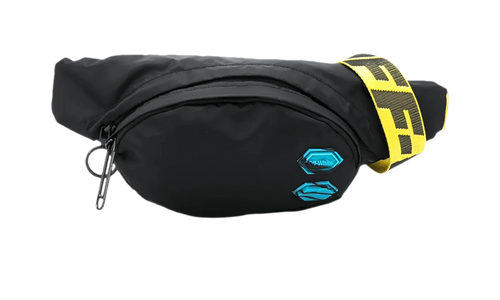 Nylon Yellow Logo Bumbag "Black" OMNA110E20FAB0011000