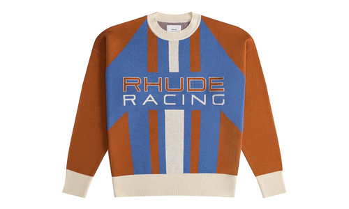 Pavil Knit Crewneck Sweater "Brick / Cream / Blue" RHPS24SW06973146 BRC