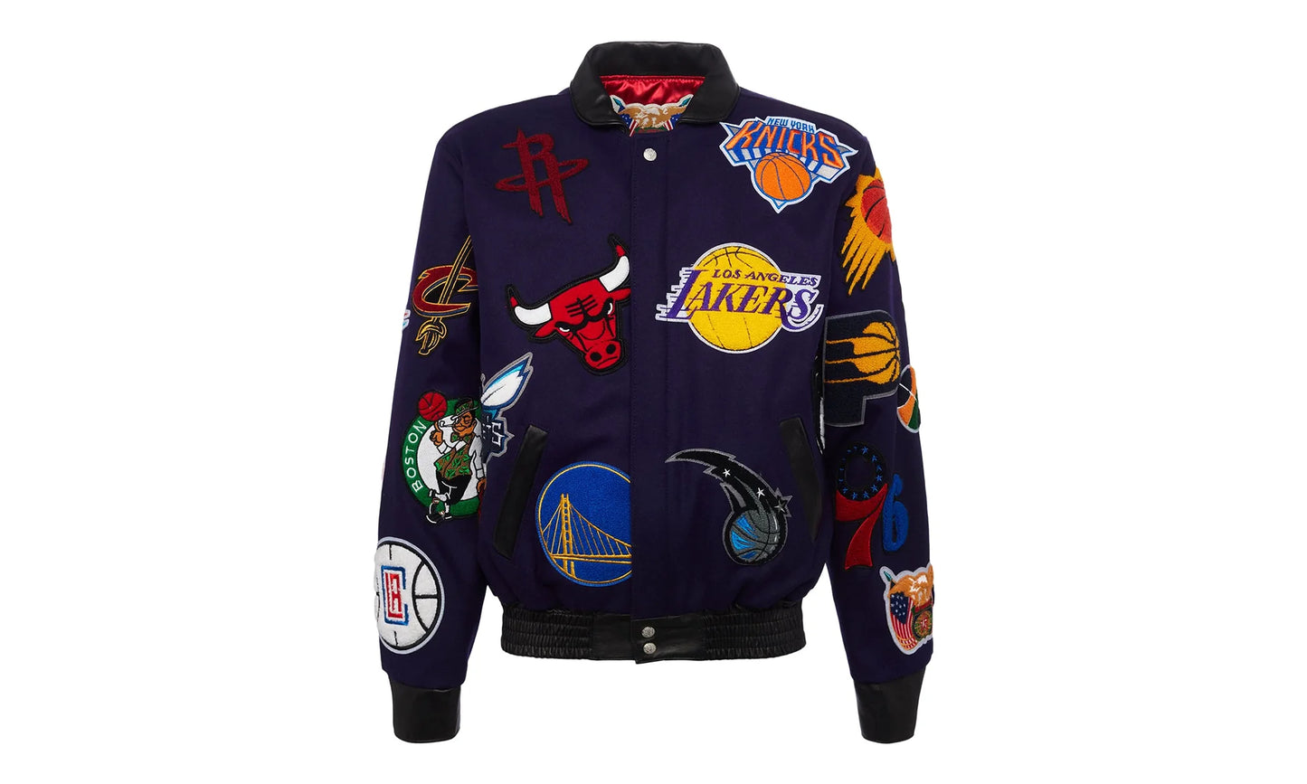 NBA Collage Wool & Leather Jacket "Purple" NBA 101 PUR