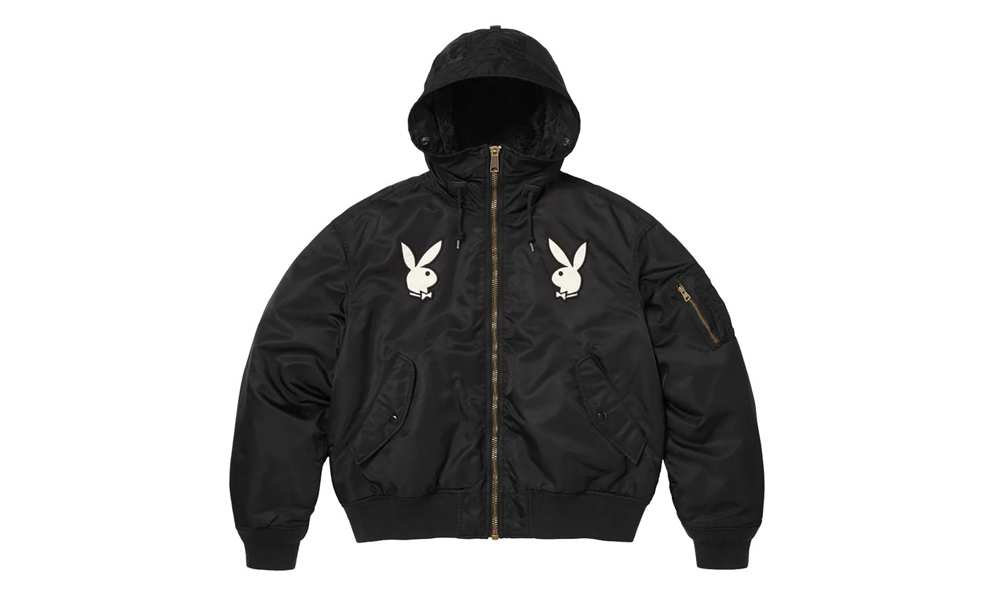 Playboy® Hooded MA-1 "SS26 - Black" SU27110