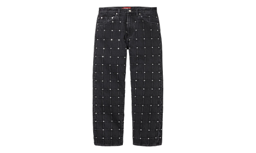 Studded Seam Loose Fit Jean "SS25 - Black" SU27217