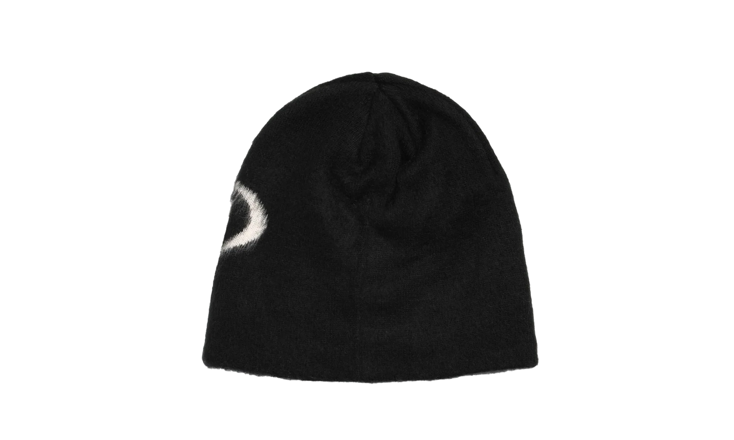 Brushed oval skullcap "Black" STUS330