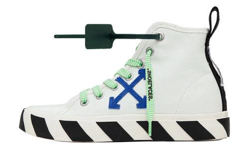 OFF-WHITE Vulcanized Mid Top "White Blue Arrow" 222607M236010