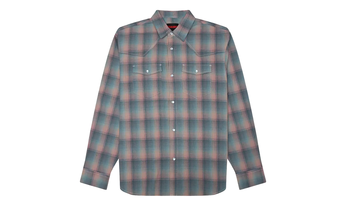 Sender Western LS Woven Button Up "Pink" P26SP029-PNK