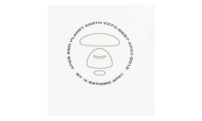 AAPE Planet Earth Logo T-Shirt "White" BZNLT63GL