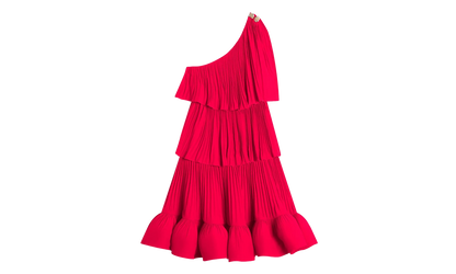 ASYMMETRIC LAYERED SHORT DRESS "Red" RW DR0024 4778 A23 594
