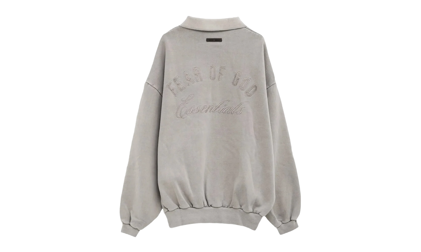 Embroidered Classic Polo Sweatshirt "Smoke Grey" 192HO252041F