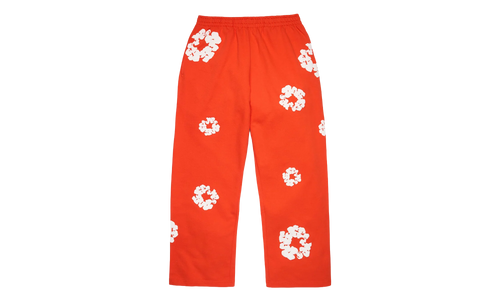 Cotton Wreath Baggy Sweatpants "Dark Orange" DT619