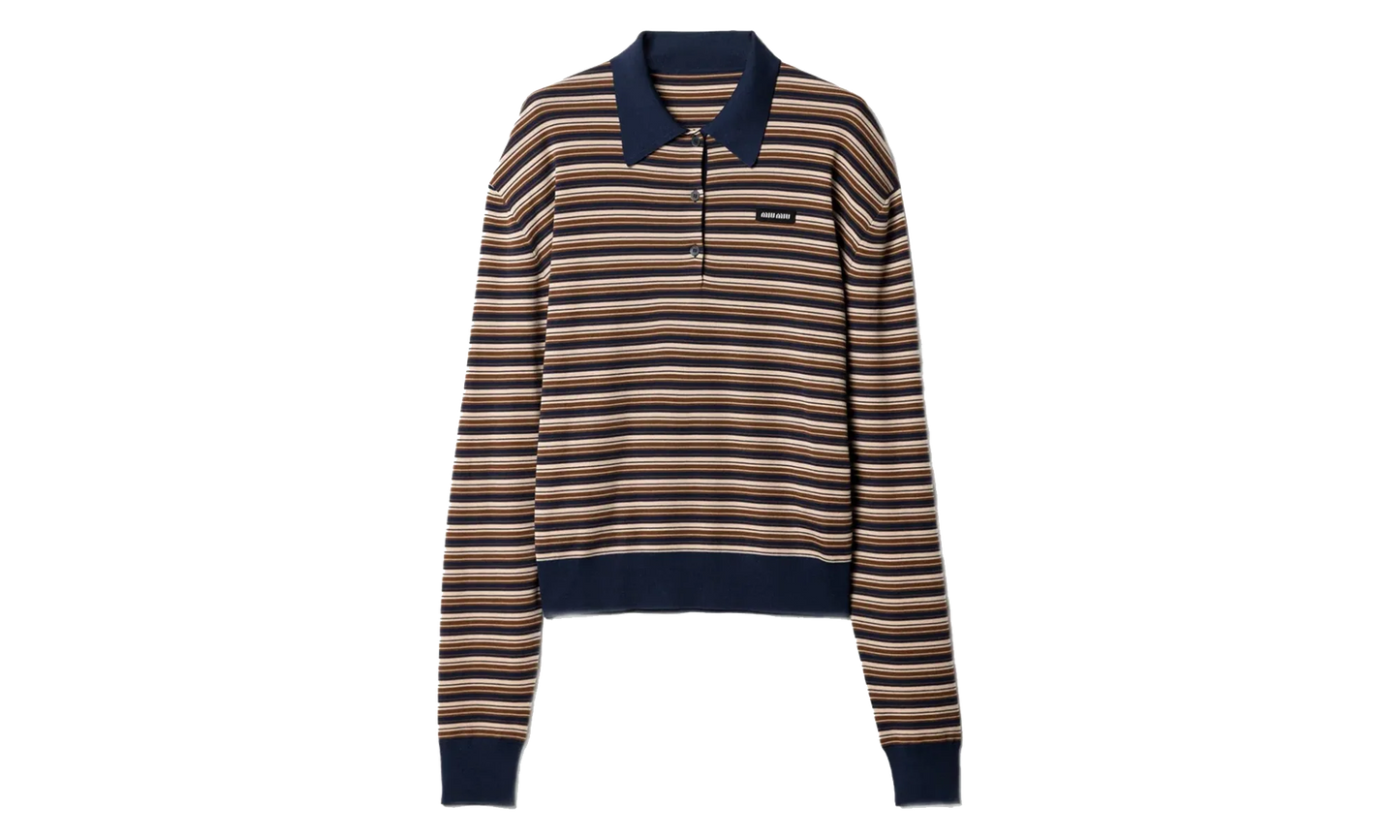 Wool Striped Polo Shirt WMNS "Falbino" MML03V 1844 F0627