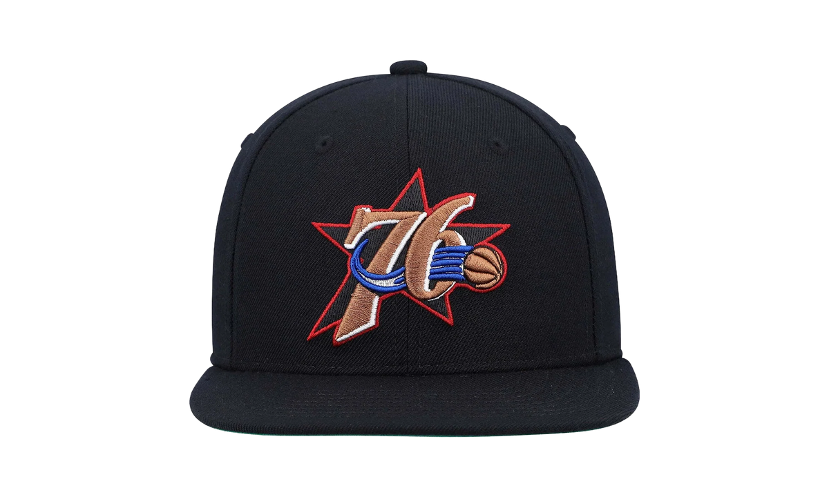 NBA Hardwood Classics Team Ground 2.0 Snapback Cap "Philadelphia 76ers - Black" HHSS3258 P76YYPPPBLCK