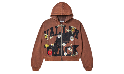 HARMONY GARDEN ZIP UP HOODIE "BROWN" UNGTKD3Z